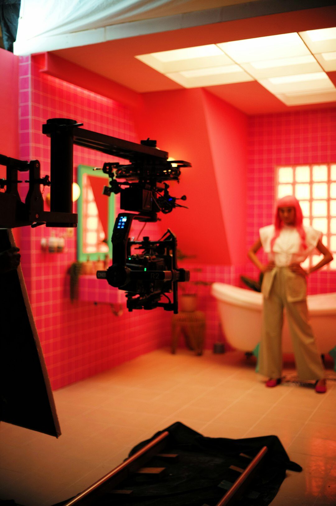 Interior of a professional video production studio