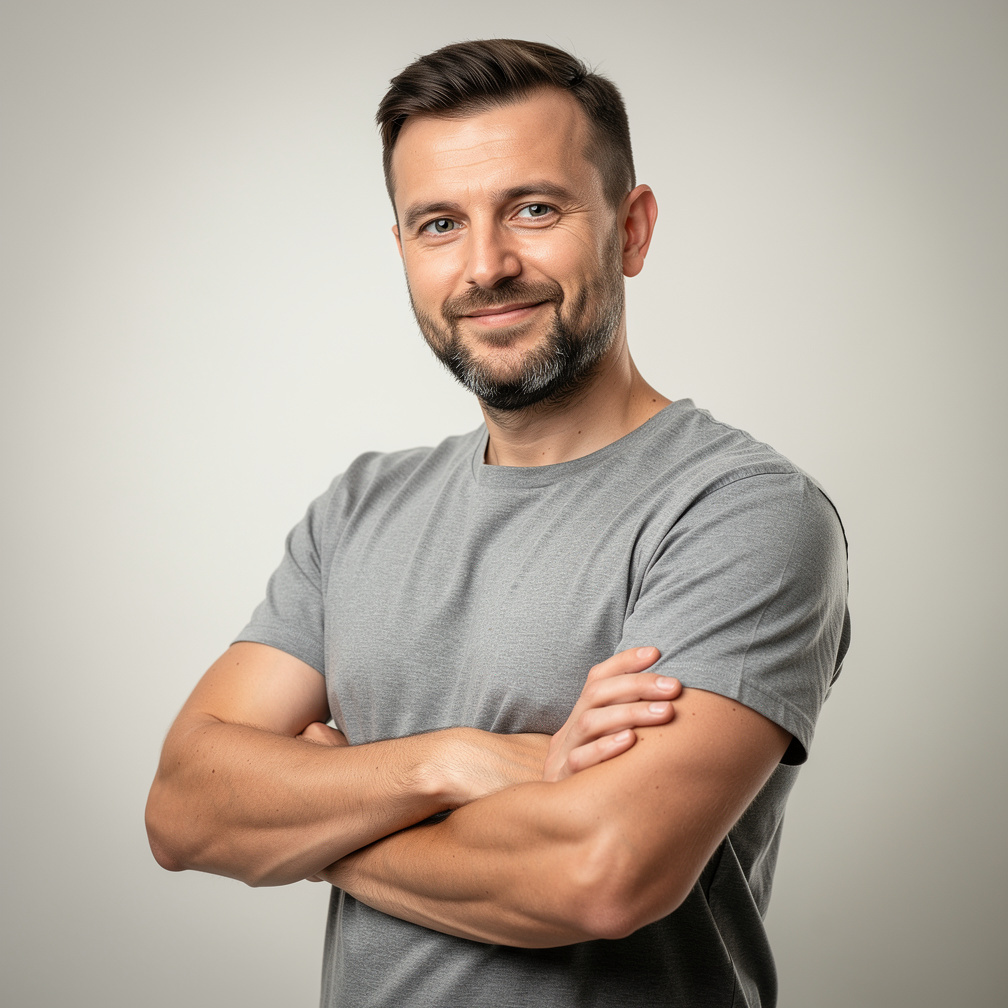 Portrait of a Slovenian male sound engineer